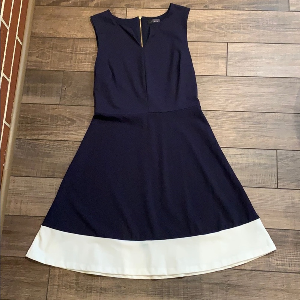 Navy dress from The Limited